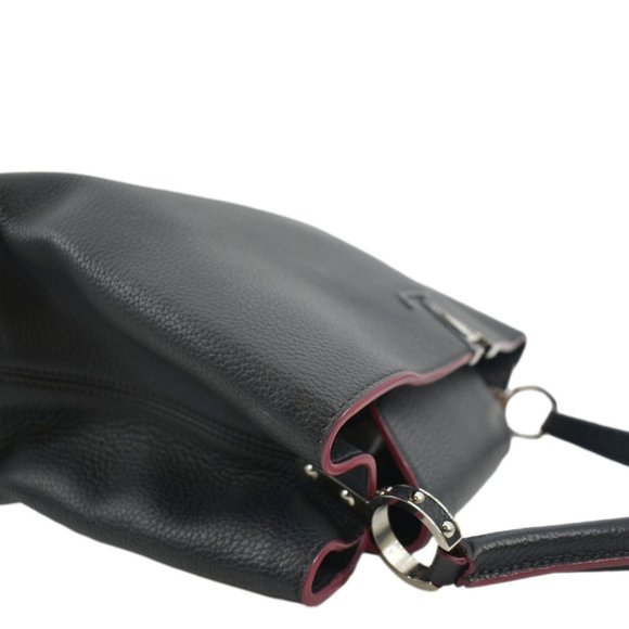 LOUIS VUITTON  Capucines Taurillon Leather Satchel Bag Black - Picture 5 of 12